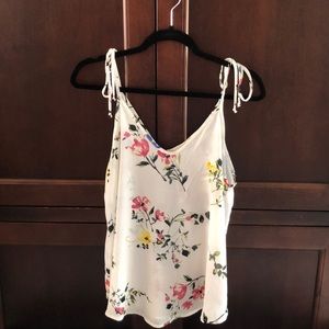 COPY - White Floral Blouse/Tank Top